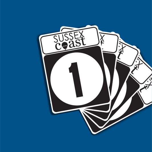 Sussex Coast - Route 1 Sign (2 stickers)