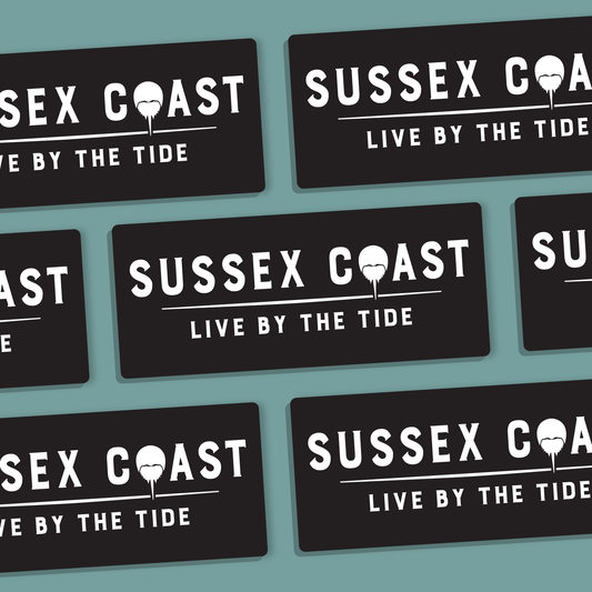 Sussex Coast - Logo in Black (2 stickers)