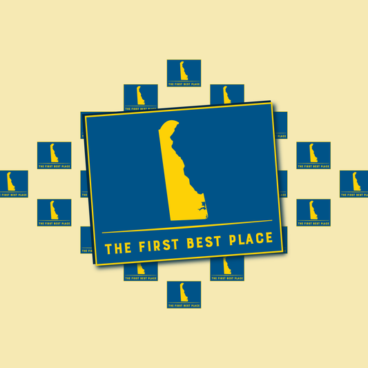 Sussex Coast - The First Best Place Sticker (2 stickers)